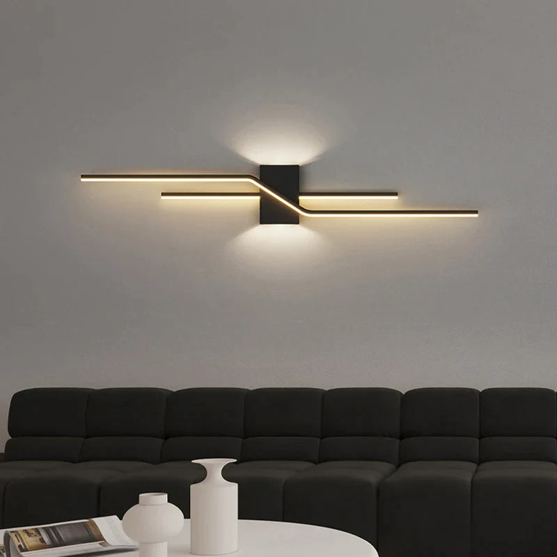 Aplique de parede LED moderno preto branco para casa iluminação interna arandela