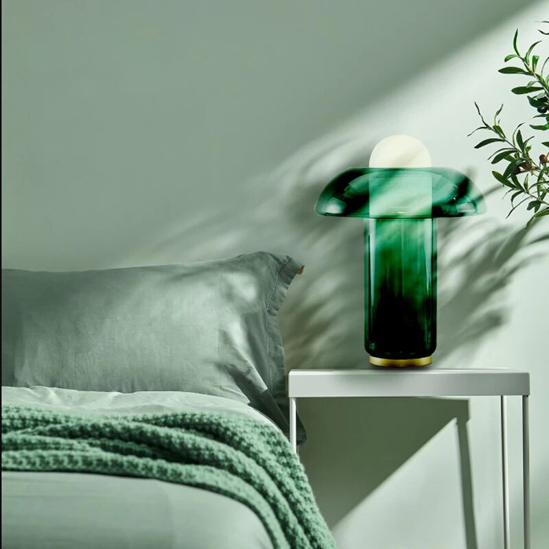 Lâmpada esmeralda minimalista boutique