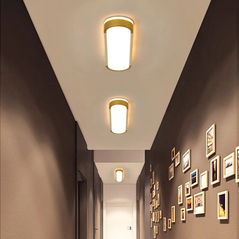 Luz de teto retangular criativa para corredor