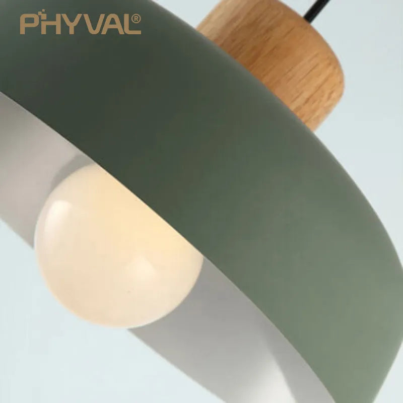 Luminária pendente nórdica moderna em metal colorido