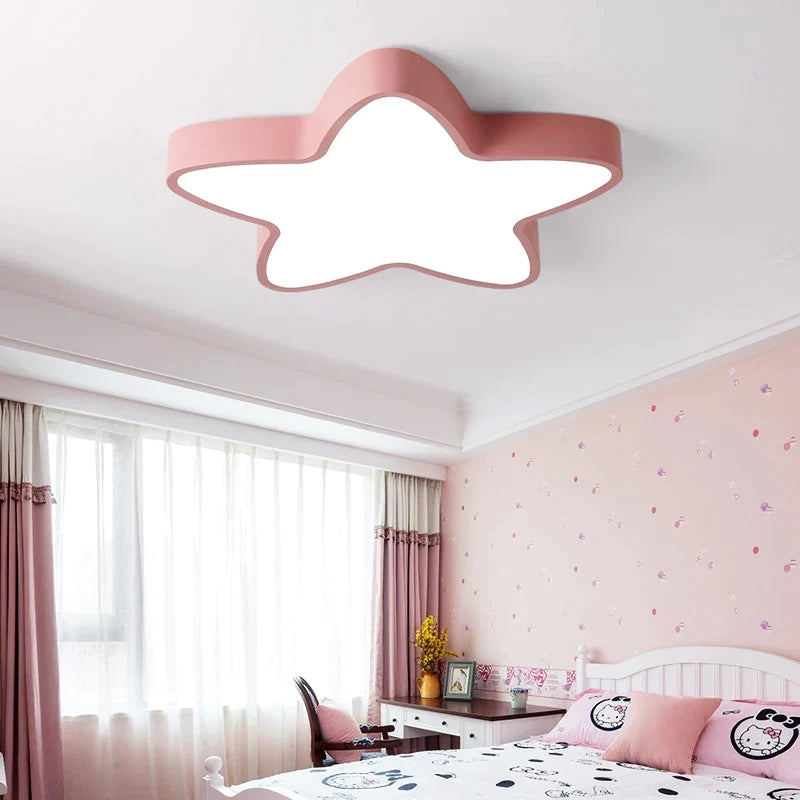 luz de teto led decorativa moderna em forma de estrela