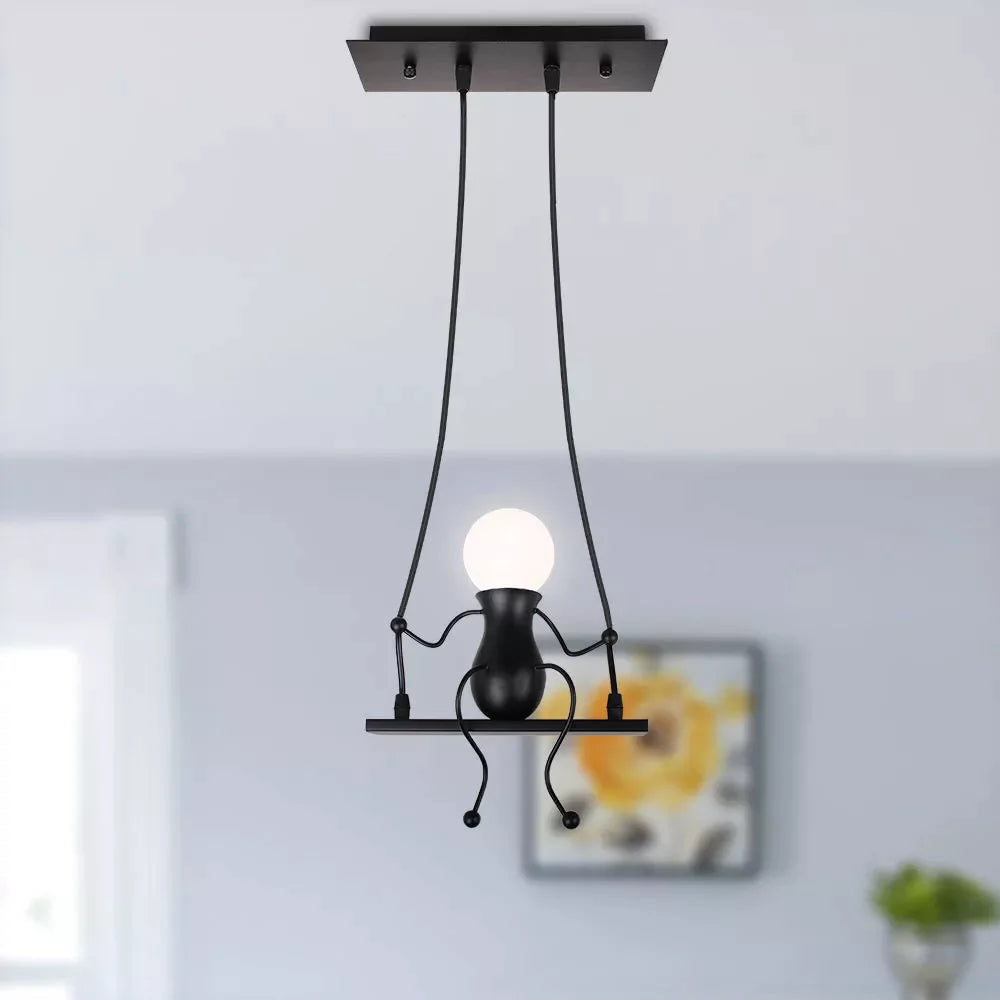 lâmpada de suspensão arte decoração moderna 1/3 cabeça