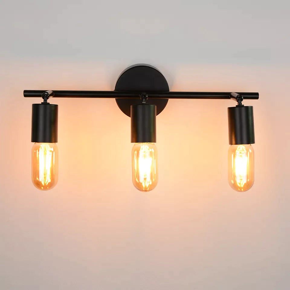 Luz de parede led moderna lâmpada de madeira e27 estilo loft nórdico luzes industrial do vintage ferro luz parede para bar café restaurante casa