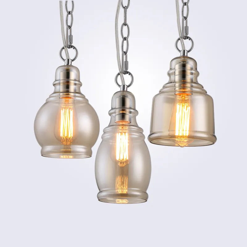 Luminária pendente industrial loft vintage corrente Edison
