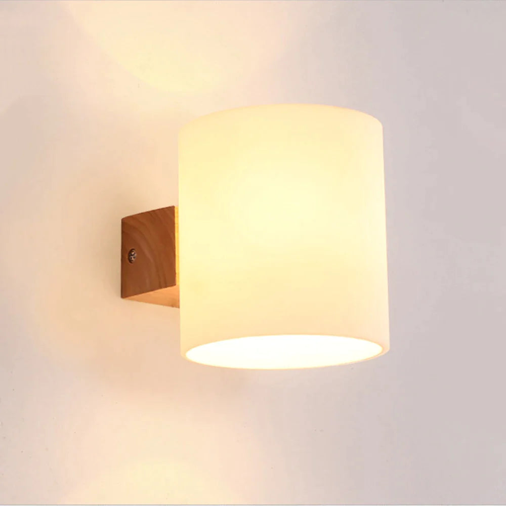 Aplique LED de madeira nórdica japonesa