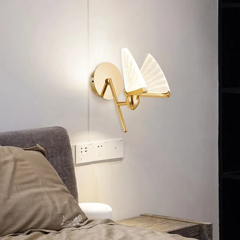 Arandela LED borboleta moderna