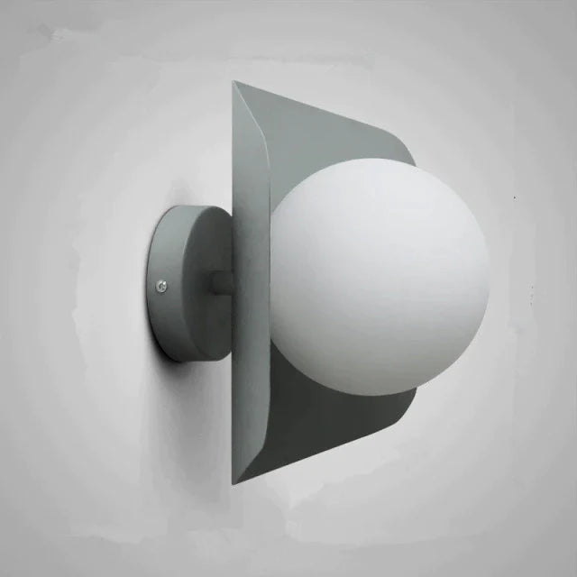 Aplique LED minimalista Morden com bola branca (cores)
