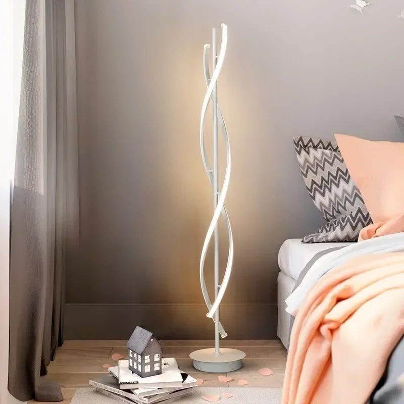 Lâmpada LED vertical para mesa com decoração de quarto