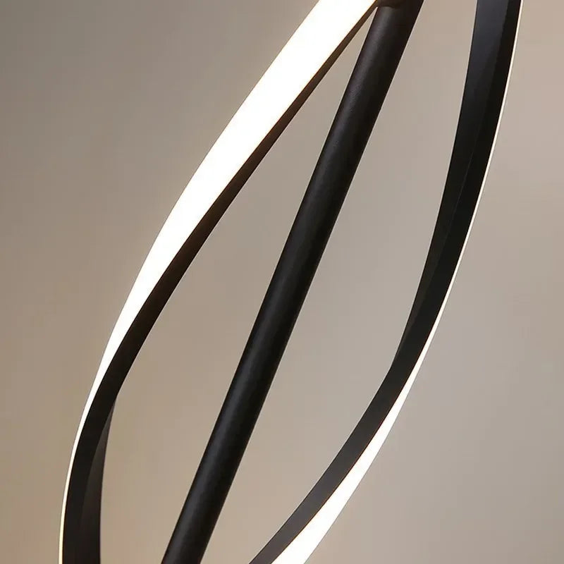 Lâmpada LED vertical para mesa com decoração de quarto