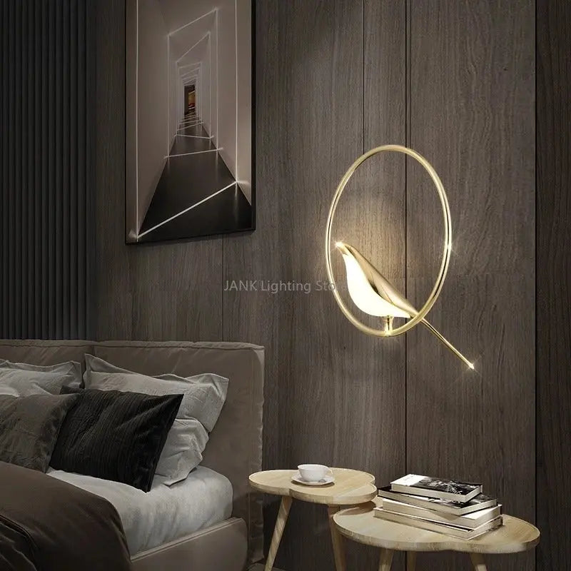 Criativo pega pássaro luzes pingente simples sala de estar restaurante estudo lâmpada chão casa led lustre teto luxo