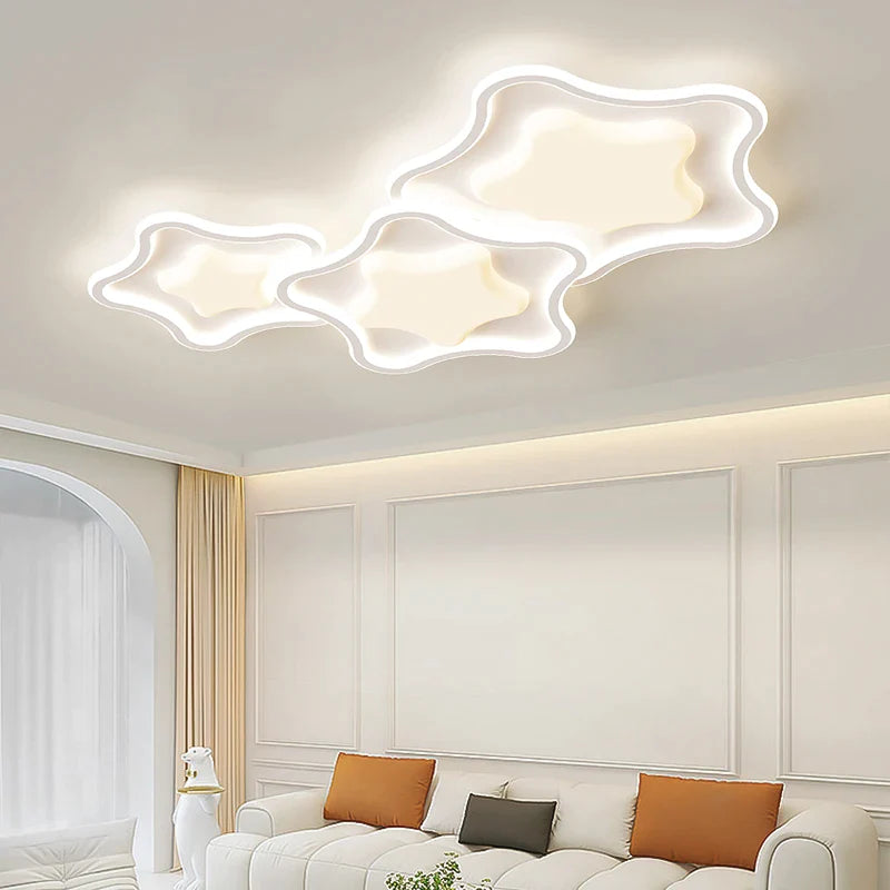 Sala de estar conduziu a luz teto moderno e minimalista 2023 nova atmosfera quarto sala jantar luminárias branco decoração casa lâmpada