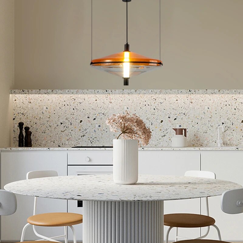 Luminária pendente minimalista italiana para sala de jantar