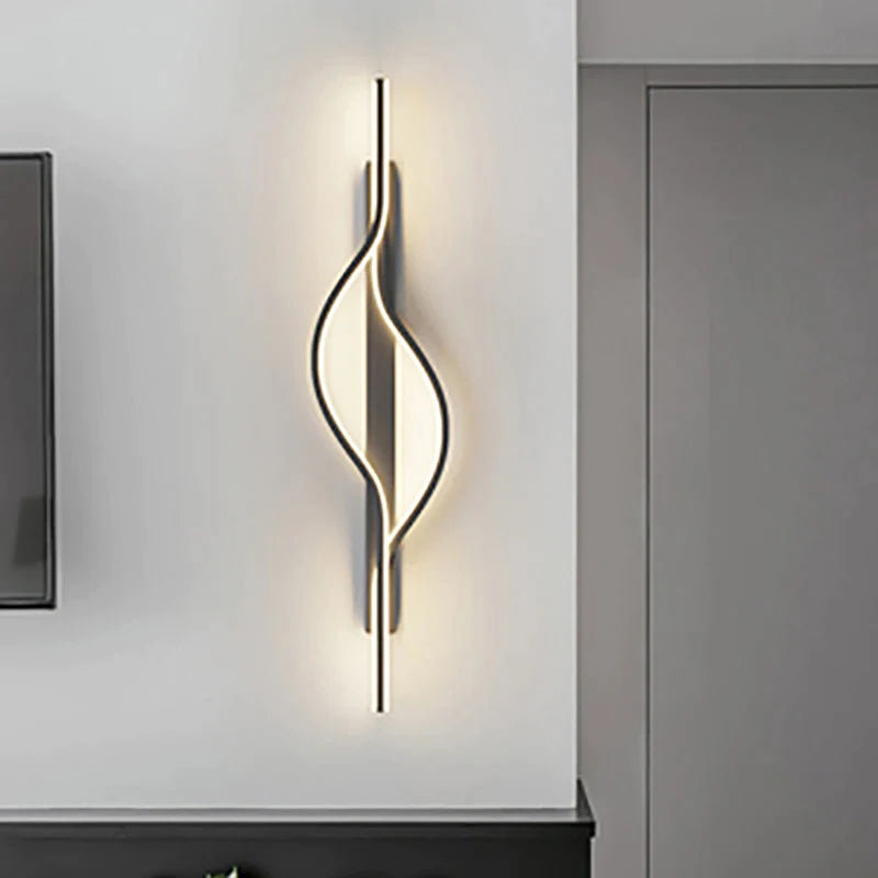 Moderno e minimalista LED parede luz listras decoração de interiores quarto sala de estar corredor