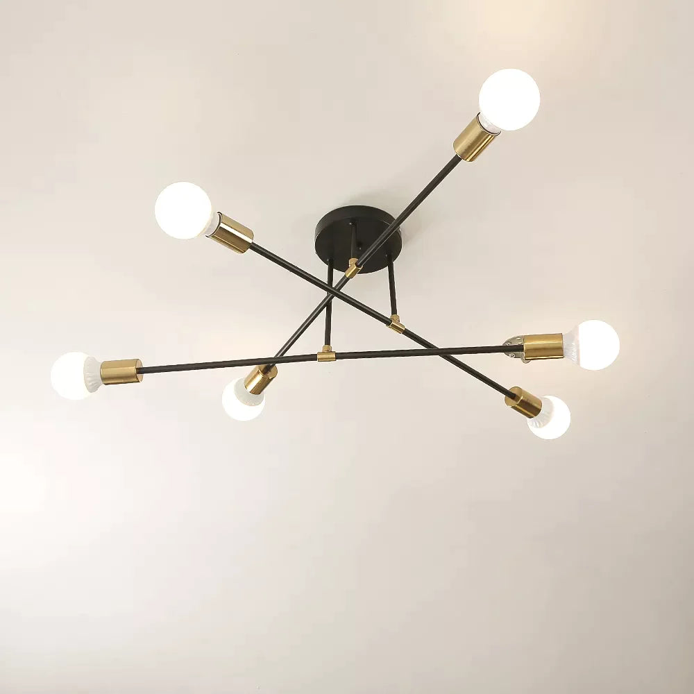 lustre led dourado minimalista moderno criativo