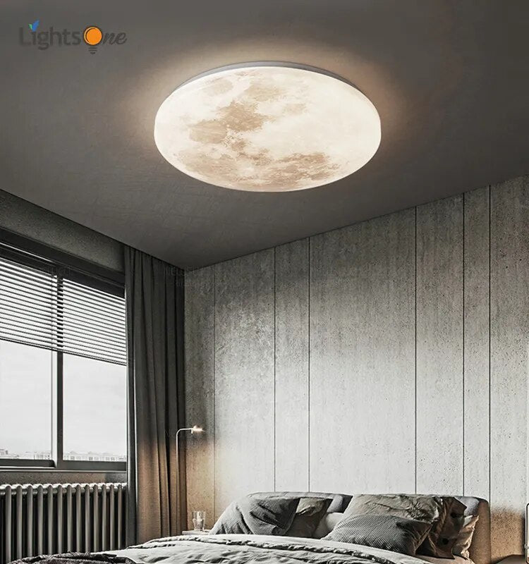 Luz de teto lunar moderna e minimalista