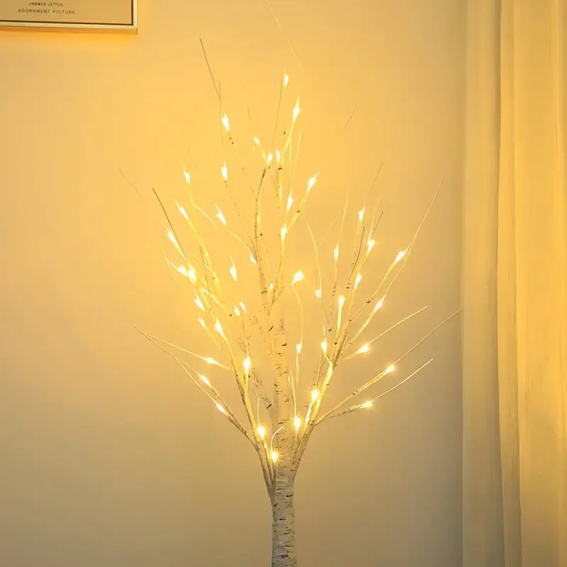 Candeeiro de mesa com luz de árvore bonsai com 24 contas LED