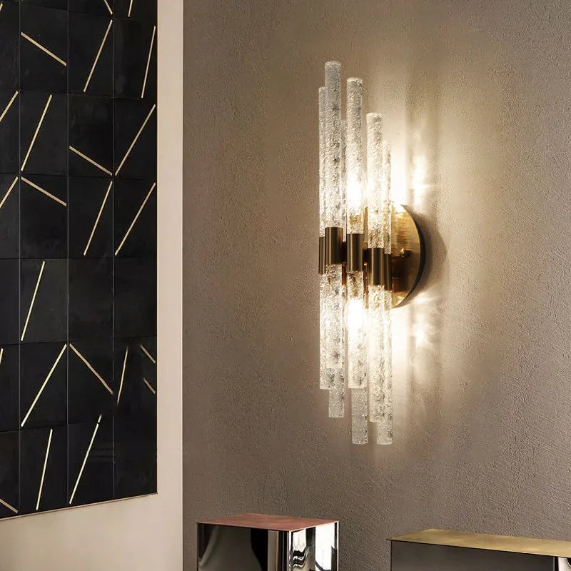 Lâmpada LED de cobre de cristal minimalista e moderna