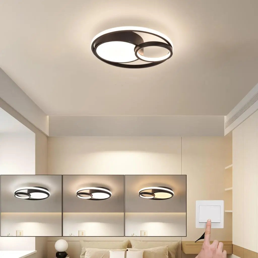 Luz de teto LED moderna 3 cores para casa
