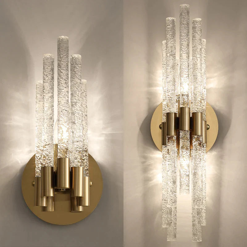 Lâmpada LED de cobre de cristal minimalista e moderna