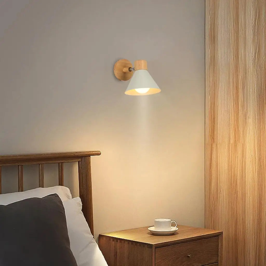 luz de parede led nórdica moderna decoração de madeira