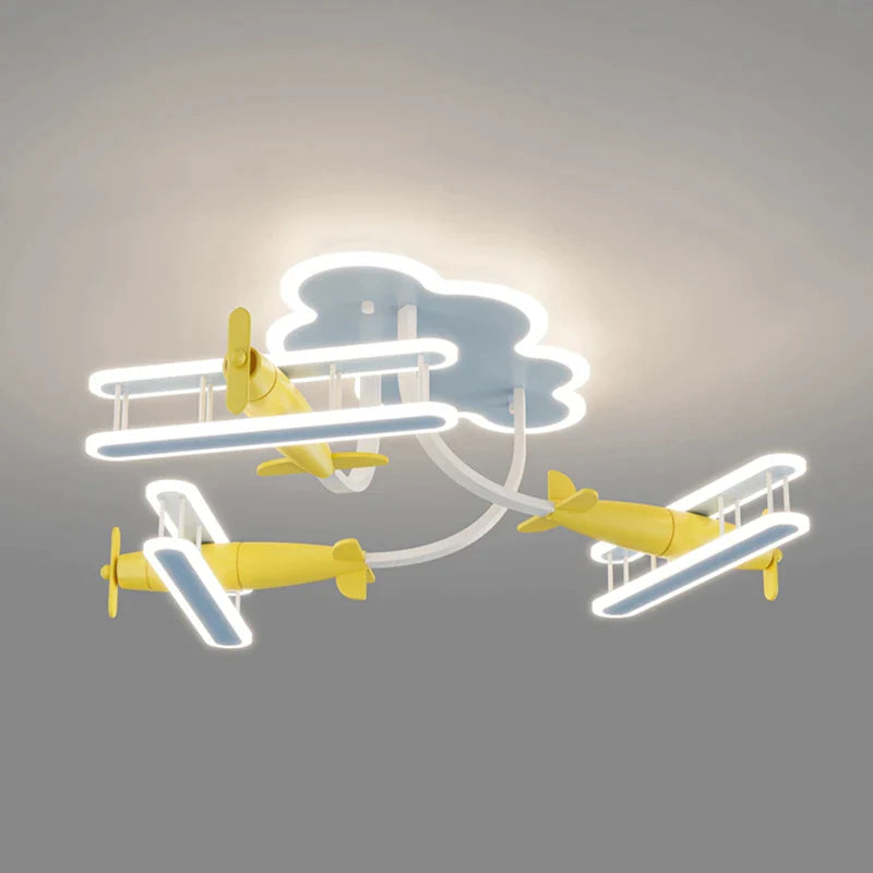 Luz de teto de avião com controle remoto para quarto infantil
