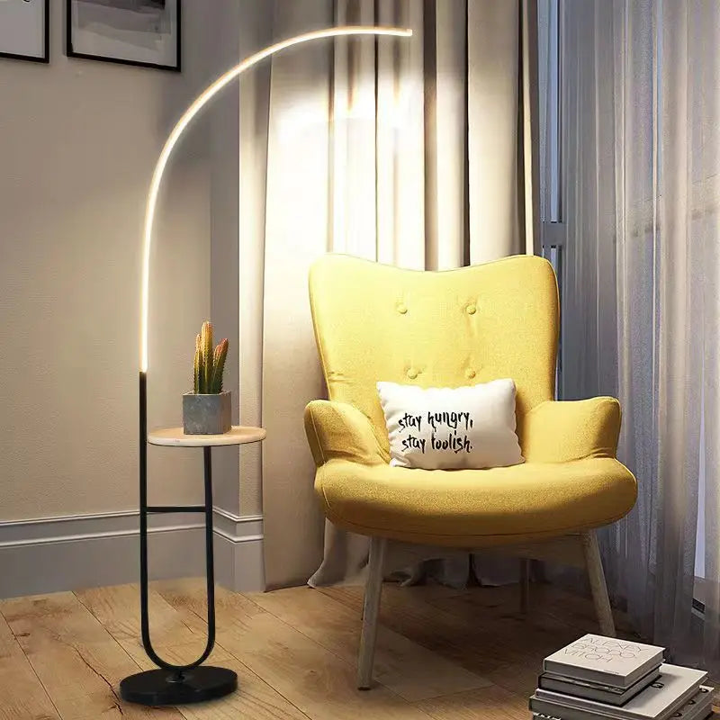 luminária de chão led de design moderno e minimalista