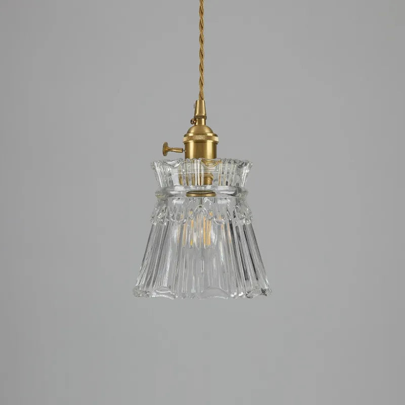 Luminária pendente de vidro com design nórdico moderno