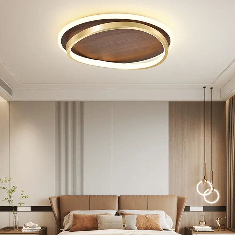 Moderna cor de nogueira levou luz de teto para decoração de interiores