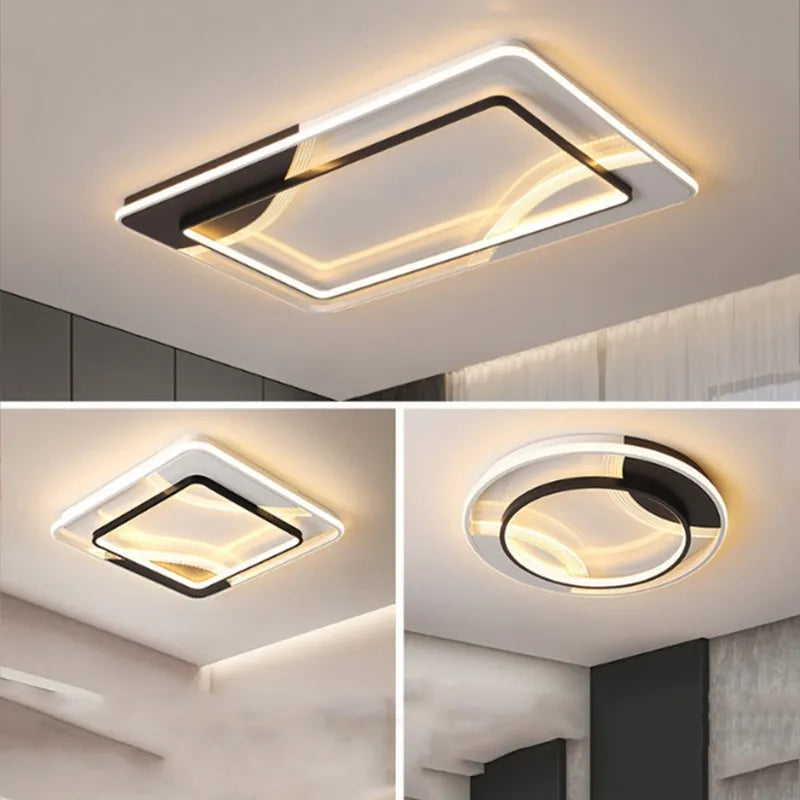 Plafon LED com design de interiores moderno