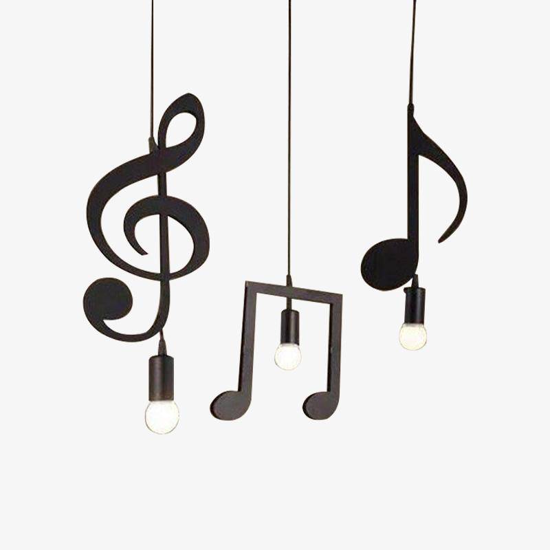 Luminária pendente LED nota musical