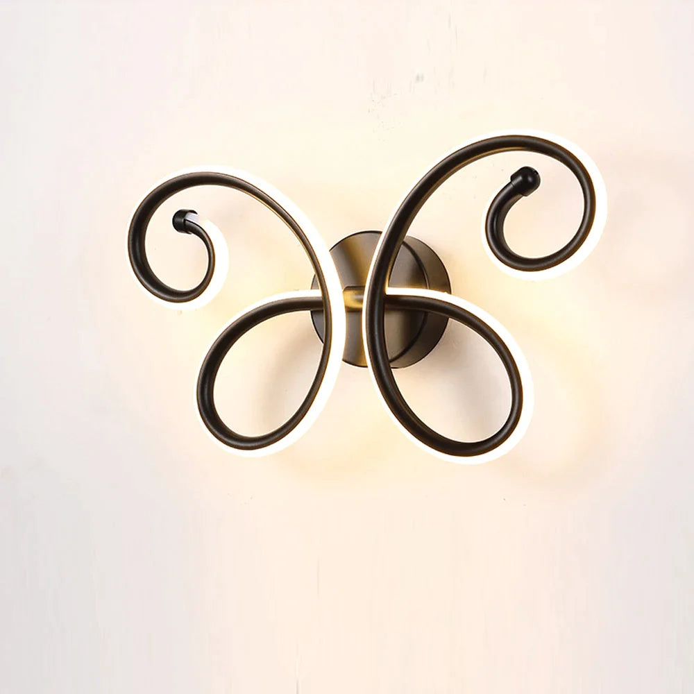 Arandela LED borboleta nórdica