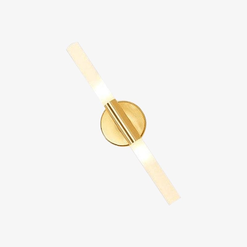 Aplique LED cilíndrico dourado Vanity