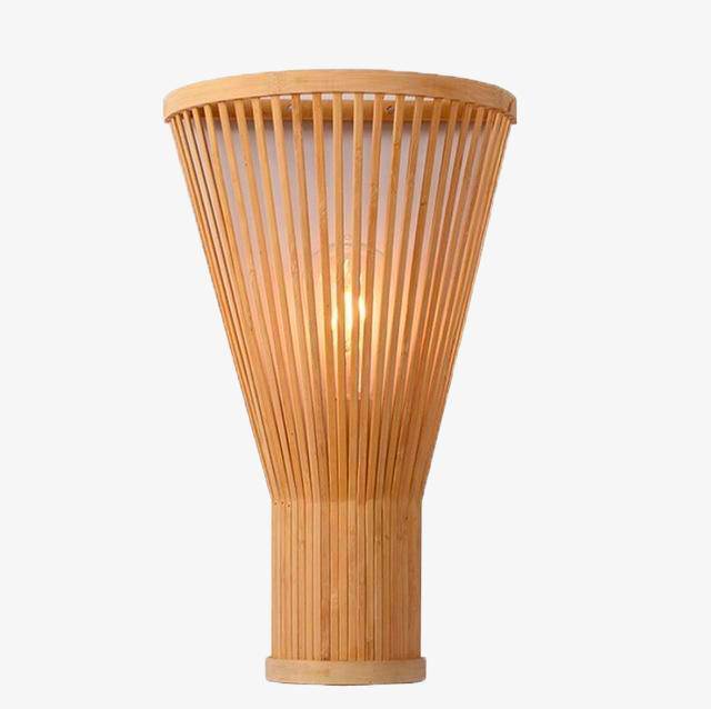 Arandela cônica de bambu estilo chinês
