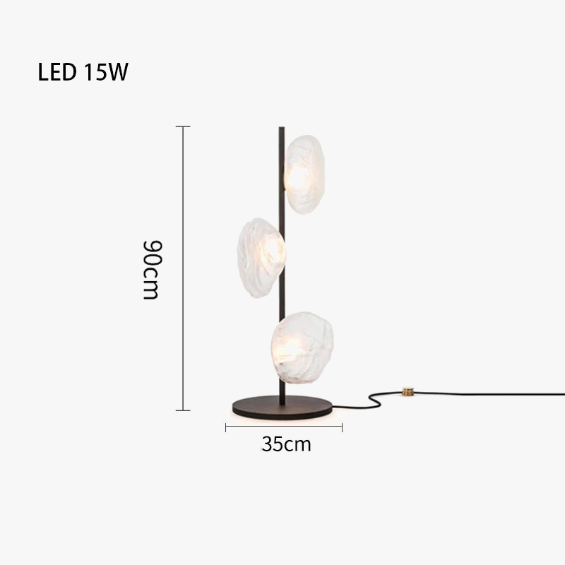 Candeeiro de pé LED de vidro de design