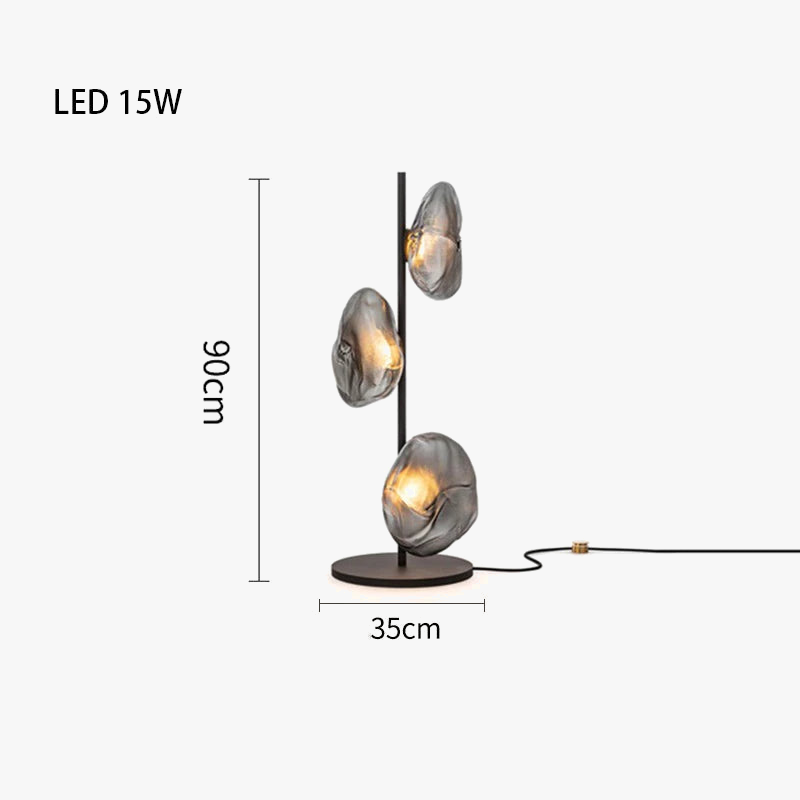 Candeeiro de pé LED de vidro de design