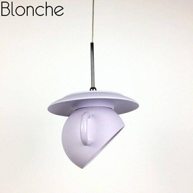 Luz pendente com design de copo de cerâmica colorido para cozinha