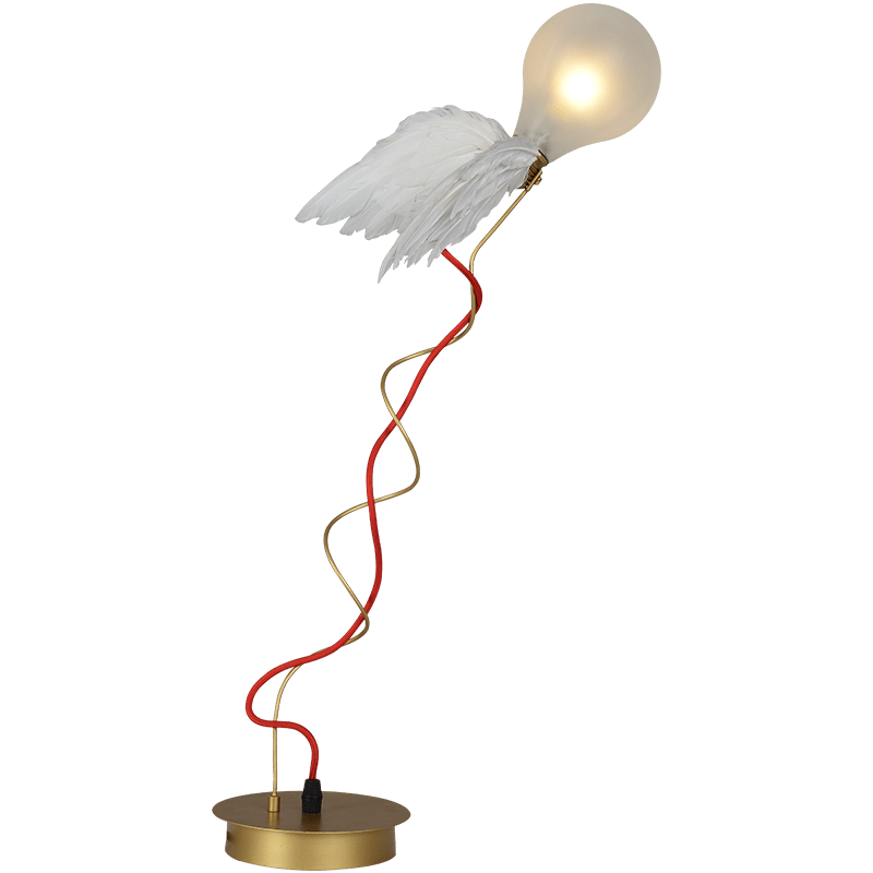 Candeeiro de mesa LED passarinho estilo escandinavo
