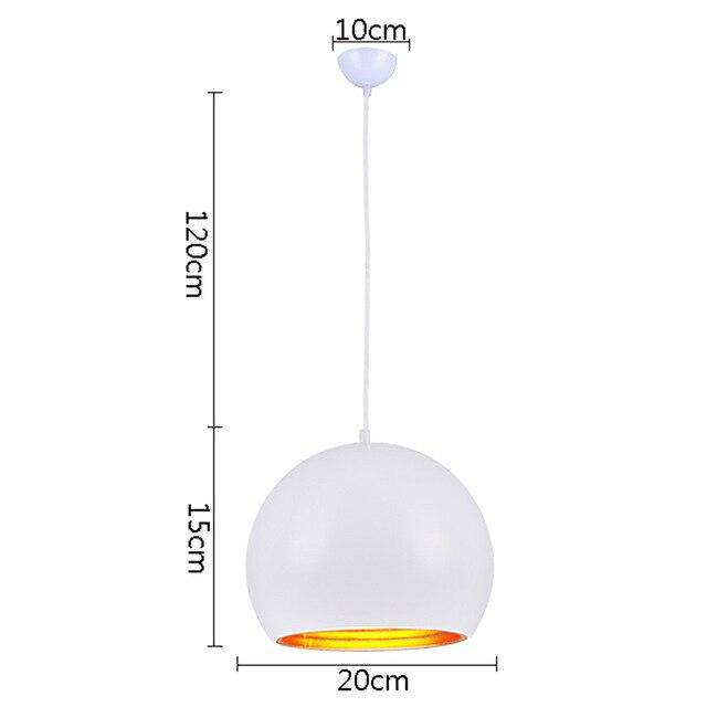 Pendente de bola LED colorido e moderno