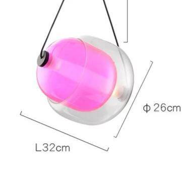 Luminária pendente LED de vidro estilo loft de design