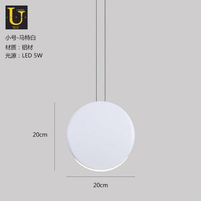 Luminária pendente LED redonda de alumínio de design
