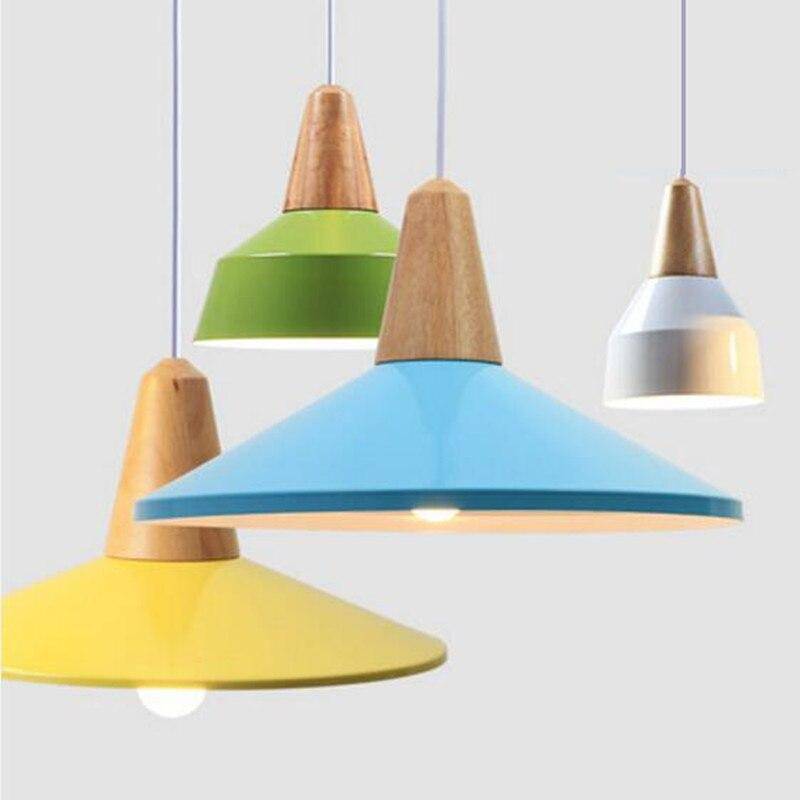 Pendente LED cônico colorido em vários formatos Art