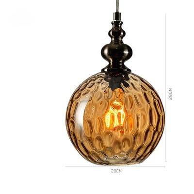 Luminária pendente de vidro colorido vintage Lampen