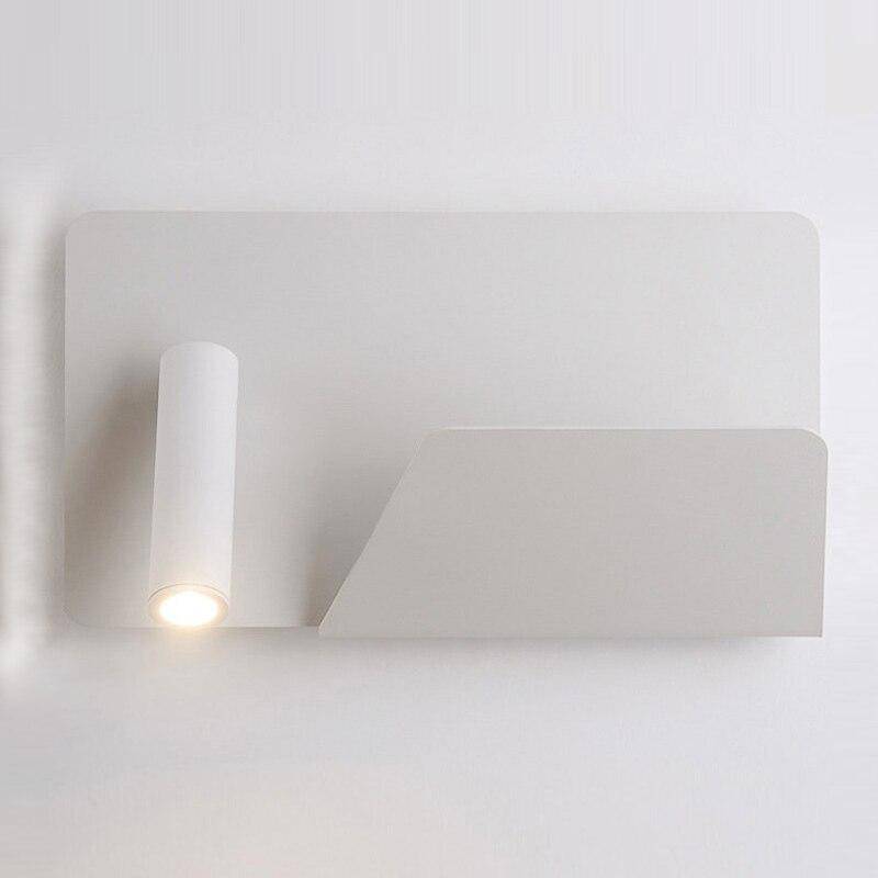 Refletor LED ajustável de parede com suporte para livro