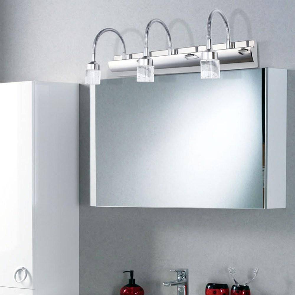 Aplique LED para espelho e banheiro com lâmpada dirigível de vidro