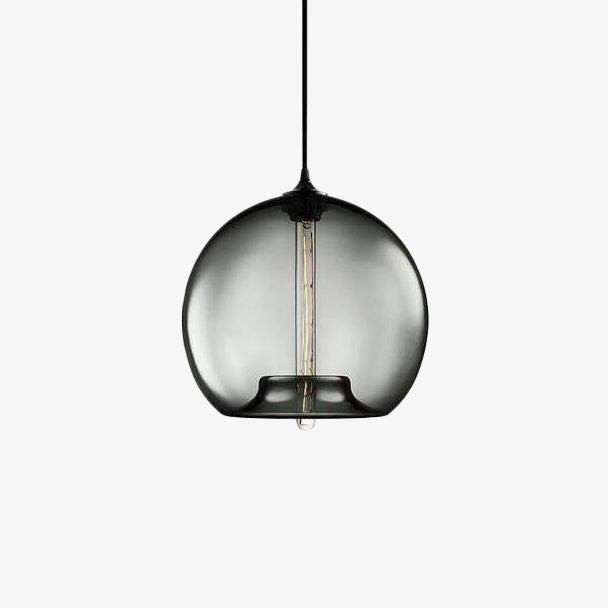 Luminária pendente LED de design com bola de vidro colorida