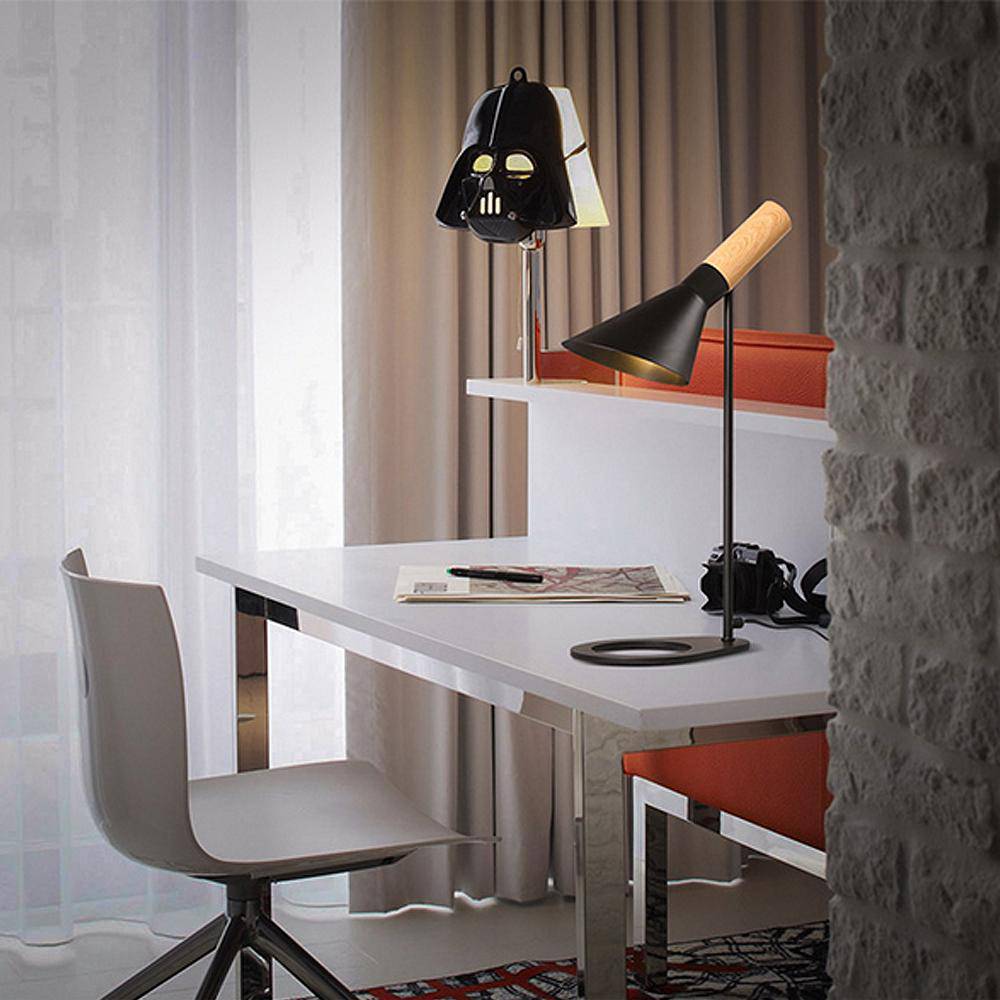 Candeeiro de mesa ou de cabeceira LED de design em madeira e metal Ascelina