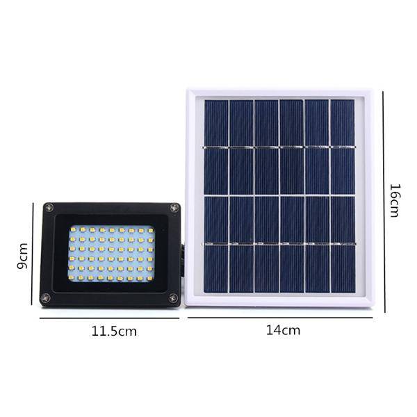 Projetor solar externo 54 LEDs Sensor