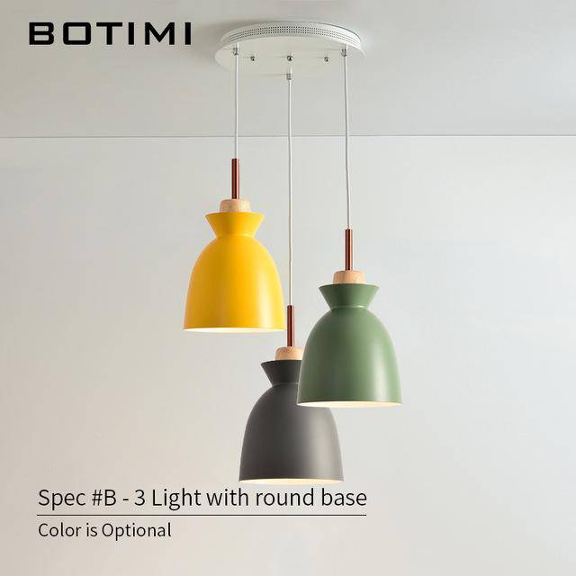 Luminária pendente de design moderno com lâmpadas LED coloridas