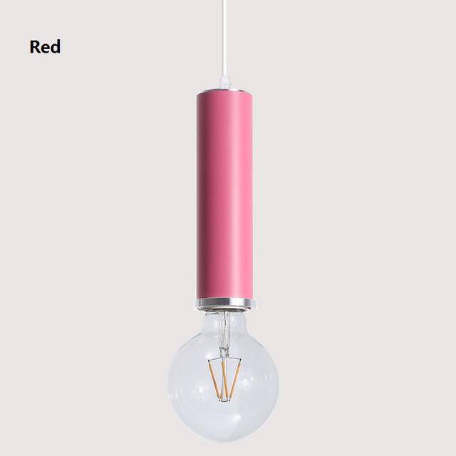 Luminária pendente LED de design em tubo colorido