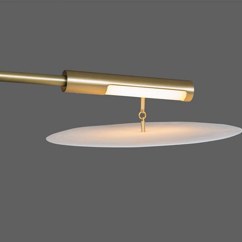 Lustre LED de design com ramos dourados ou pretos e círculos de estilo